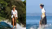 Sosok Flora Christin Butarbutar, Peselancar Indonesia Curi Perhatian Saat Surving dengan Kebaya di Bali. (Dok: IG https://www.instagram.com/florachristin/?hl=en)