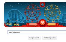 Google Doodle hari ini paduan Valentine dan Ferris Wheel