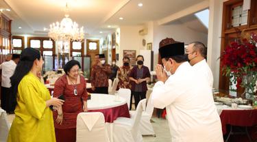 Menteri Pertahanan Prabowo Subianto bertemu Ketua Umum PDI Perjuangan (PDIP) Megawati Soekarnoputri. (Istimewa)