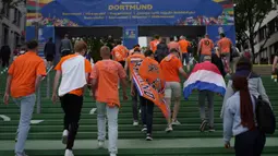 Belanda dan Inggris akan melakoni laga semifinal Euro 2024. (AP Photo/Markus Schreiber)