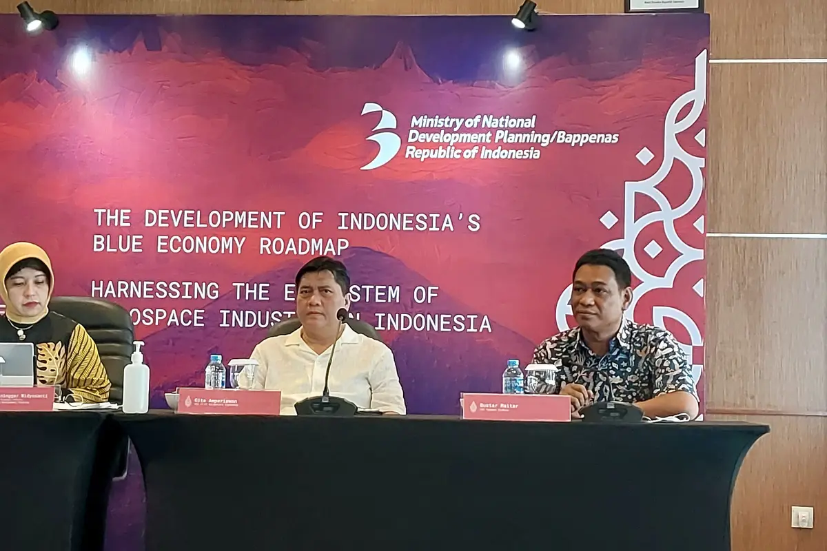 Media Briefing Kementerian Perencanaan Pembangunan Nasional/Badan Perencanaan Pembangunan Nasional (PPN/Bappenas) di BW Suites Belitung, Selasa (6/9/2022).