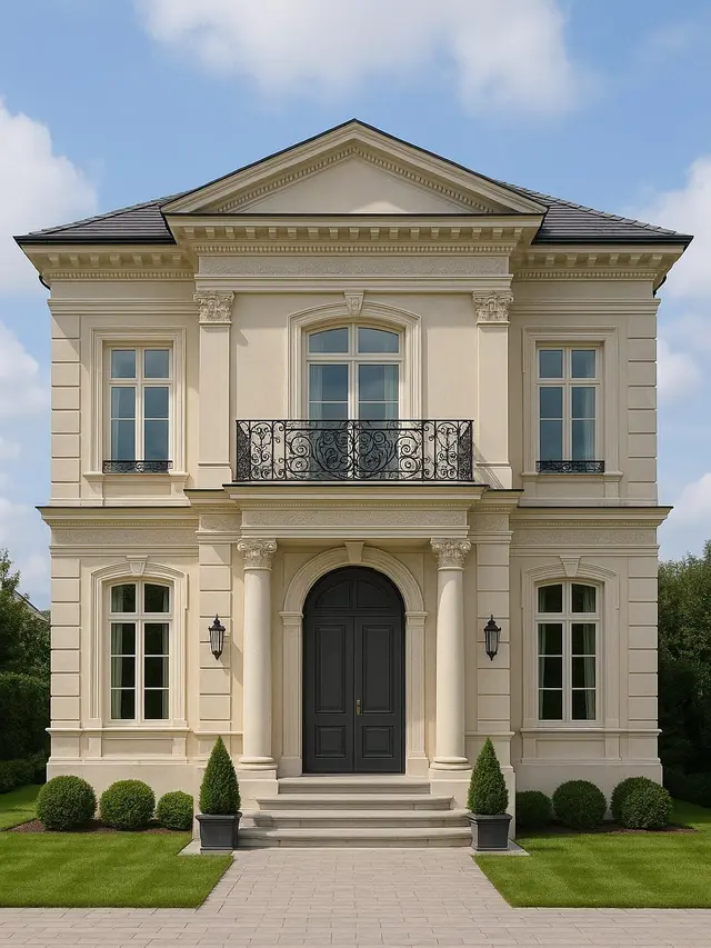 Inspirasi Model Rumah 2 Lantai ala Eropa Klasik