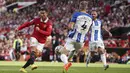 Ronaldo dimainkan selama 37 menit dengan menciptakan satu peluang. Namun tendangannya masih bisa di blok Adam Webster. (AP Photo/Dave Thompson)