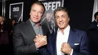Ini Aksi Sylvester Stallone di Hari Ultah Arnold Schwarzenegger