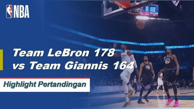 Kevin Durant memimpin Tim LeBron dengan 31 poin dan memenangkan MVP ketika Tim LeBron menang atas Tim Giannis, 178 - 164