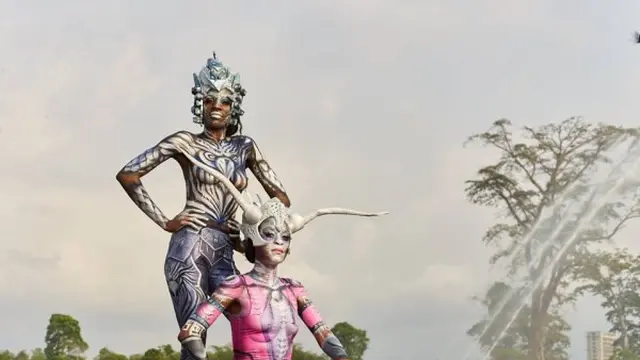 Festival Equatorial Guinea Bodypainting (Sumber: Allafrica)