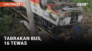 Kecelakaan yang maut terjadi di Nikaragua tewaskan sedikitnya 16 orang. Sebuah bis menabrak dua kendaraan lain sebelum akhirnya jatuh dan terbalik.