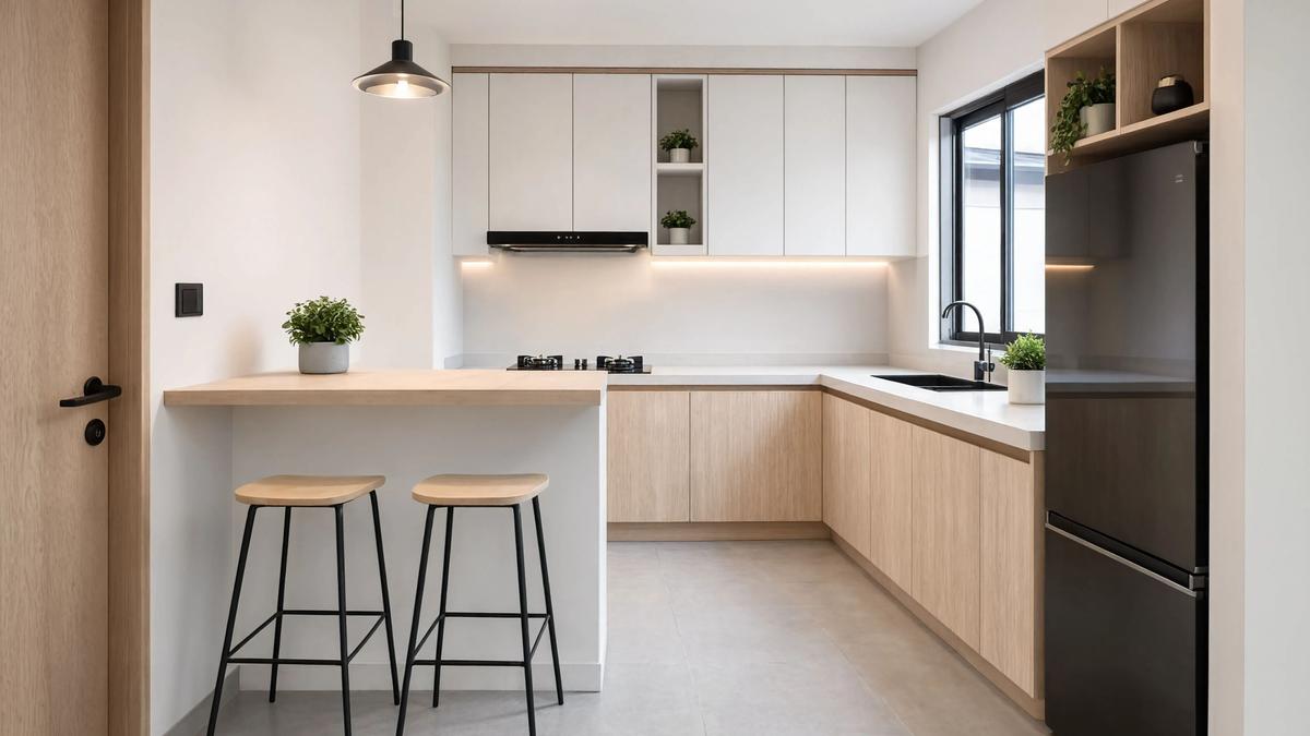 10 Inspirasi Kitchen Set dan Mini Bar untuk Dapur Sempit yang Fungsional dan Tetap Estetik