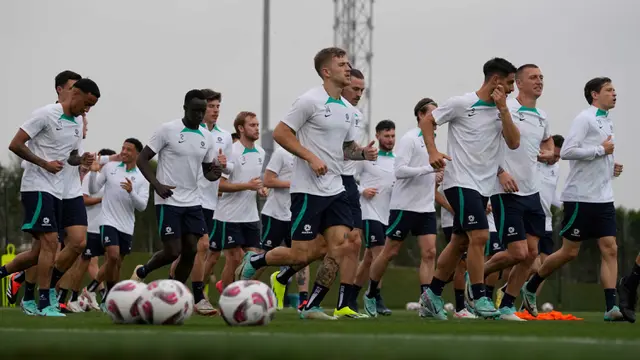 Latihan Australia Jelang Berhadapan dengan Timnas Indonesia