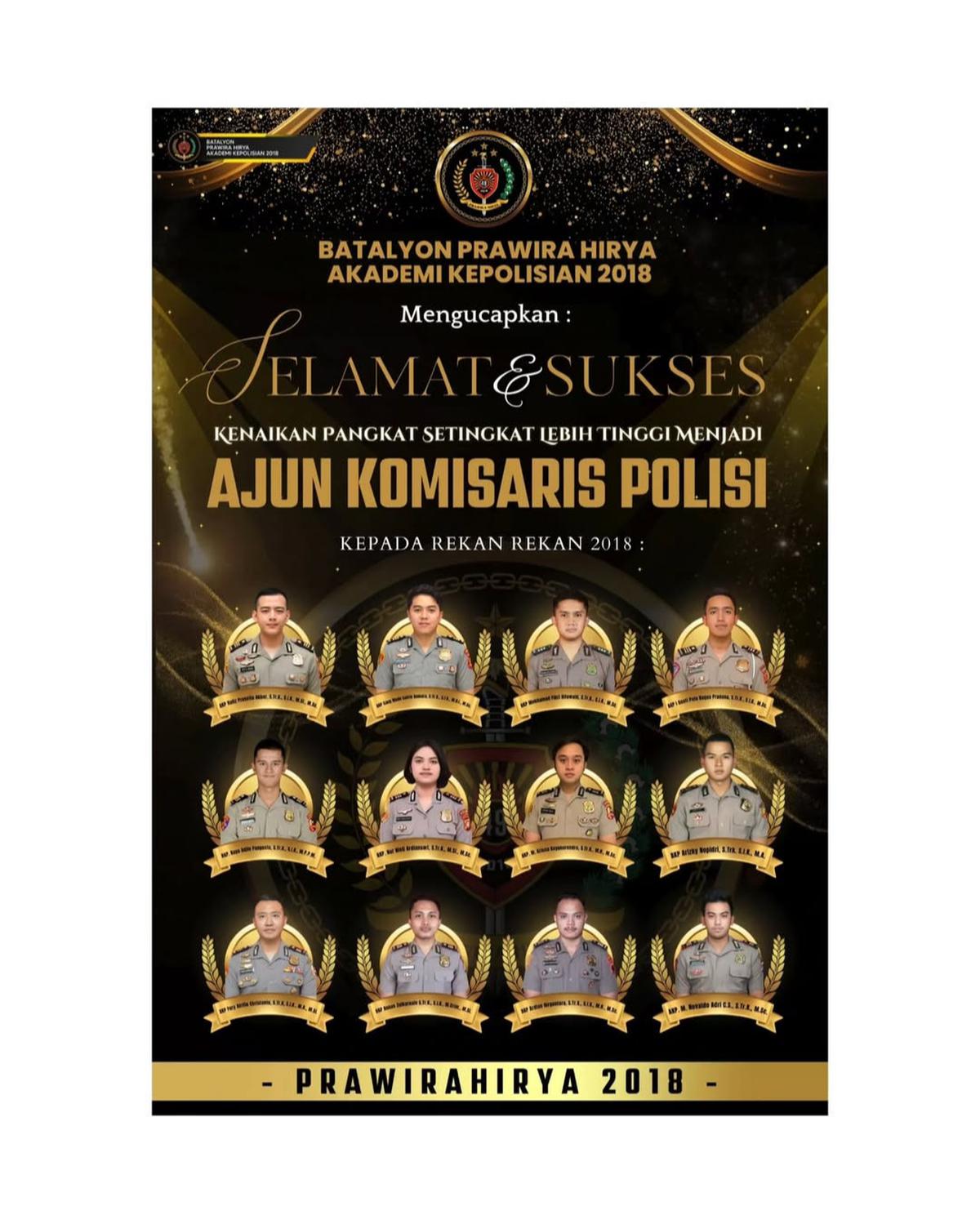 AKP Hafiz Akbar Unggah Potret Bareng Istri Atas Kenaikan Pangkat 3 Balok Emas di Pundak