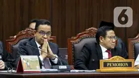 Sidang akan dilanjutkan ketahapan pemeriksaan persidangan serta penyerahan jawaban termohon, keterangan pihak terkait, serta pemberi keterangan digelar pada Kamis (28/3/2024). (Liputan6.com/Angga Yuniar)