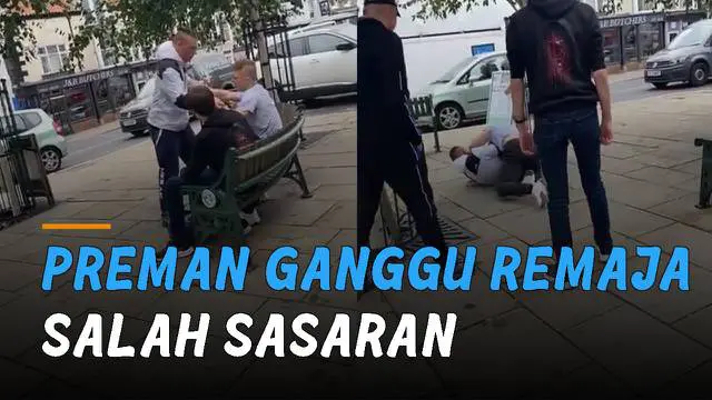 Momen apes dialami oleh seorang preman yang mengganggu remaja duduk di bangku ternyata atlit Jiu Jutsu.