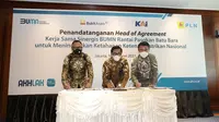 Penandatanganan HoA dilakukan oleh Direktur Energi Primer PLN Hartanto Wibowo, Direktur Pengembangan Usaha PTBA Rafli Yandra, dan Direktur Niaga KAI Dadan Rudiansyah di Kantor Pusat PLN, Jakarta, Rabu (16/2).
