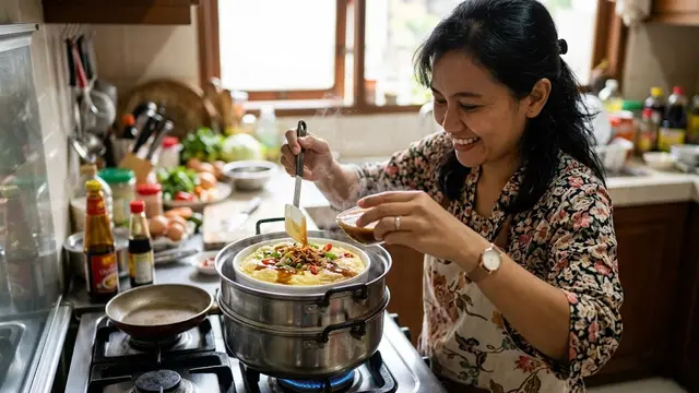 Resep Steam Omelet Saus Tiram yang Lembut dan Gurih/AI Generated
