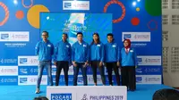 Pocari Sweat resmi menjadi sponsor SEA Games 2019. Perusahaan asal Jepang itu menjadi official isotonic drink pada SEA Games edisi XXX itu. (Bola.com/Zulfirdaus Harahap)