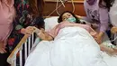 Bayi perempuan cantik dengan berat 3,06 kilogram dan panjang 46,5 centimeter itu lahir di rumah sakit Brawijaya Women dan Children Hospital, Jakarta Selatan Senin (10/10). Dan diberinama Akifa Dhinara Parasady Harsono. (Instagram/nindyparasadyharsono)