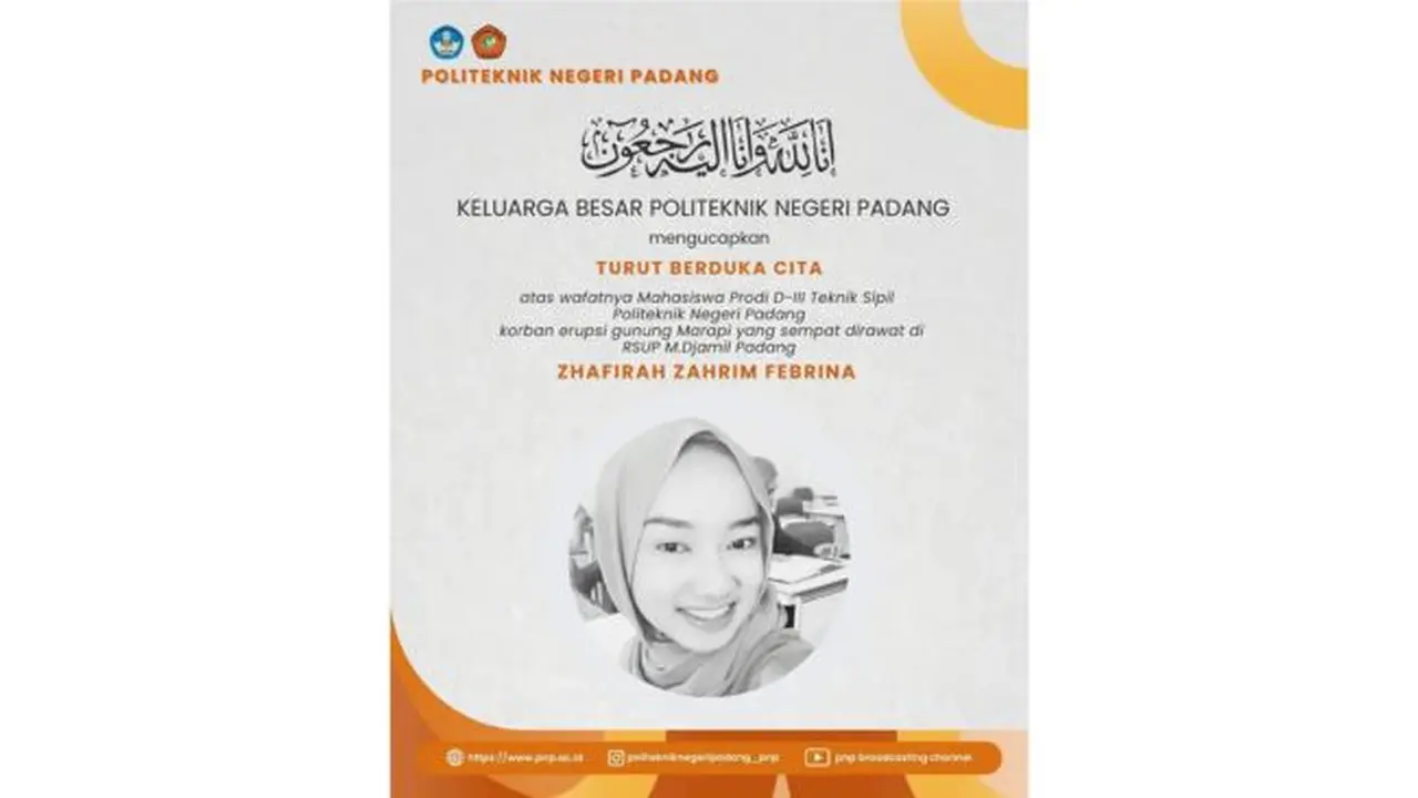 Kabar Duka Zhafirah Zahrim Febrina