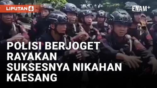 VIDEO: Nikahan Kaesang dan Erina Sukses, Pasukan Korps Brimob Polri Berjoget Ria