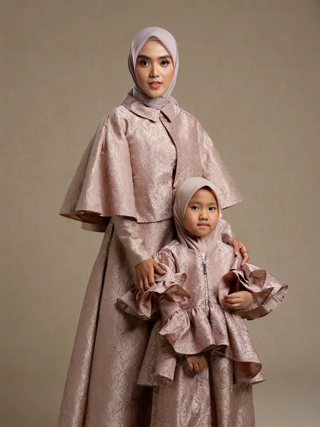 Model Baju Gamis Brokat Couple Ibu dan Anak Perempuan