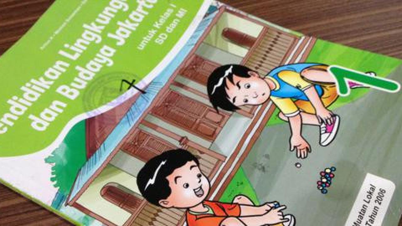  'Pancing aje dengan perempuan' di buku kelas 1 SD