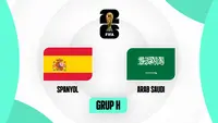 Spanyol vs Arab Saudi di Piala Dunia 2026. (Bola.com/Multimedia KLY)