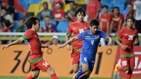 Timnas Indonesia U-23 tak berdaya saat menghadapi Thailand U-23 di Asian Games 2014 (Manan Vatsyayana/AFP)