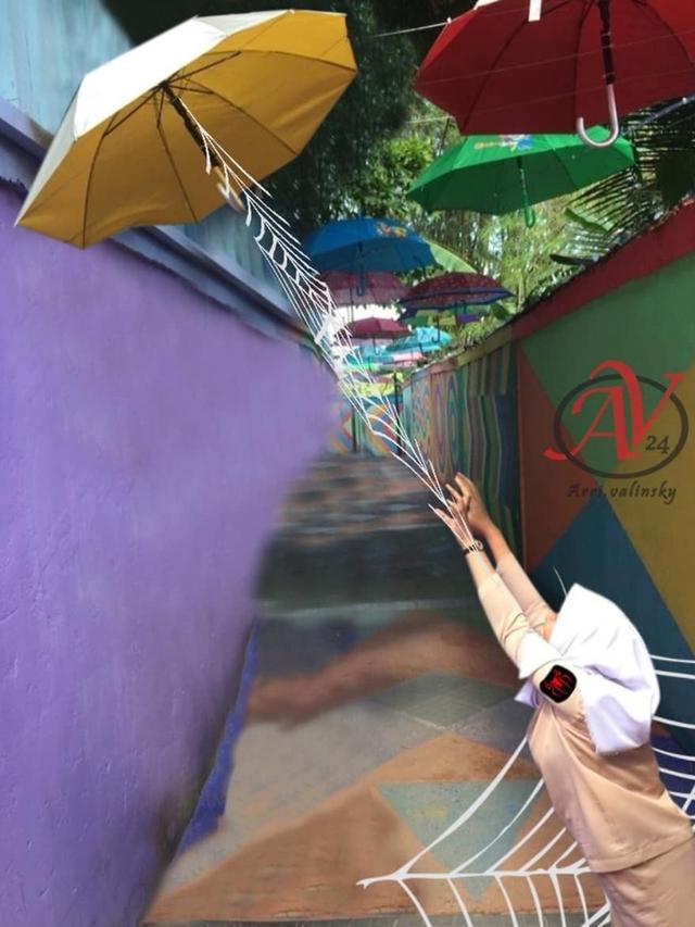 Minta Edit Foto Pegang Payung, Hasilnya Malah Absurd Banget