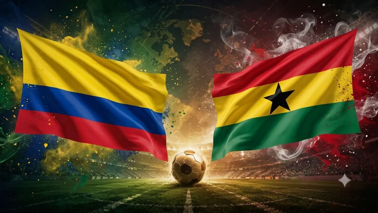 Ilustrasi Kolombia Vs Ghana