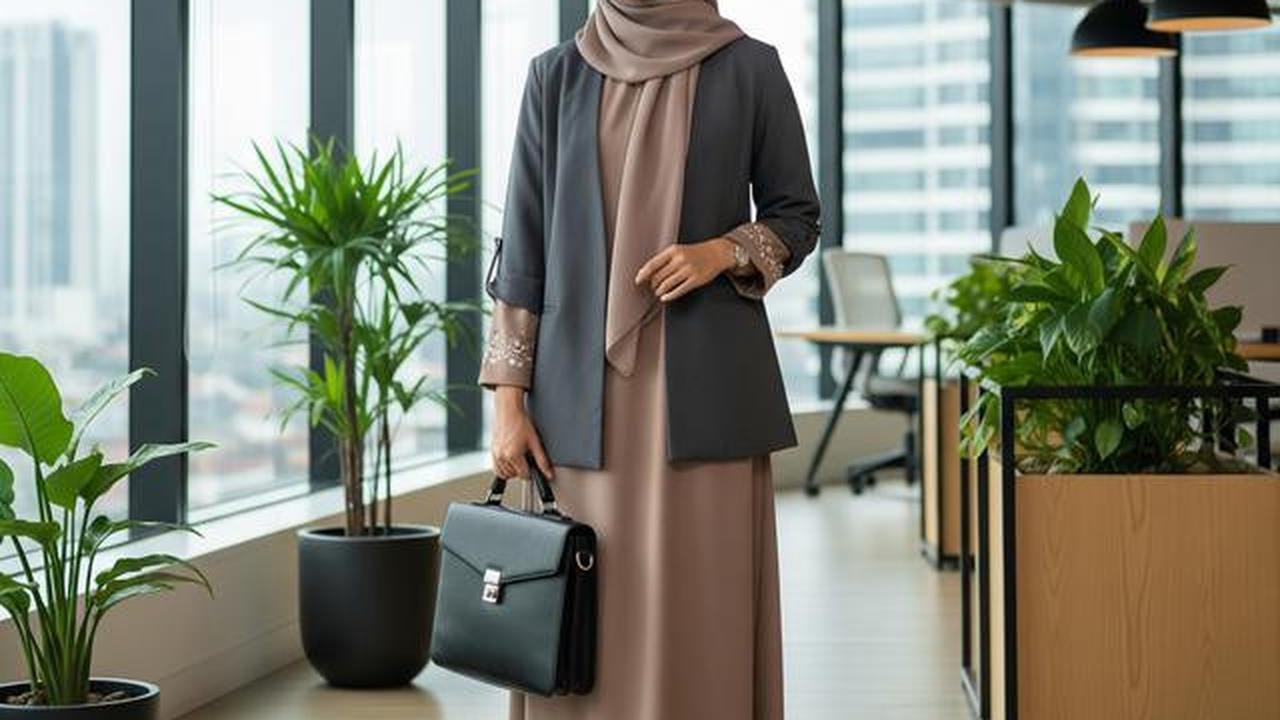 Wardrobe Gamis Kantor Minimalis, 5 Warna Aman yang Bisa Dipadu-padankan Sepekan Penuh