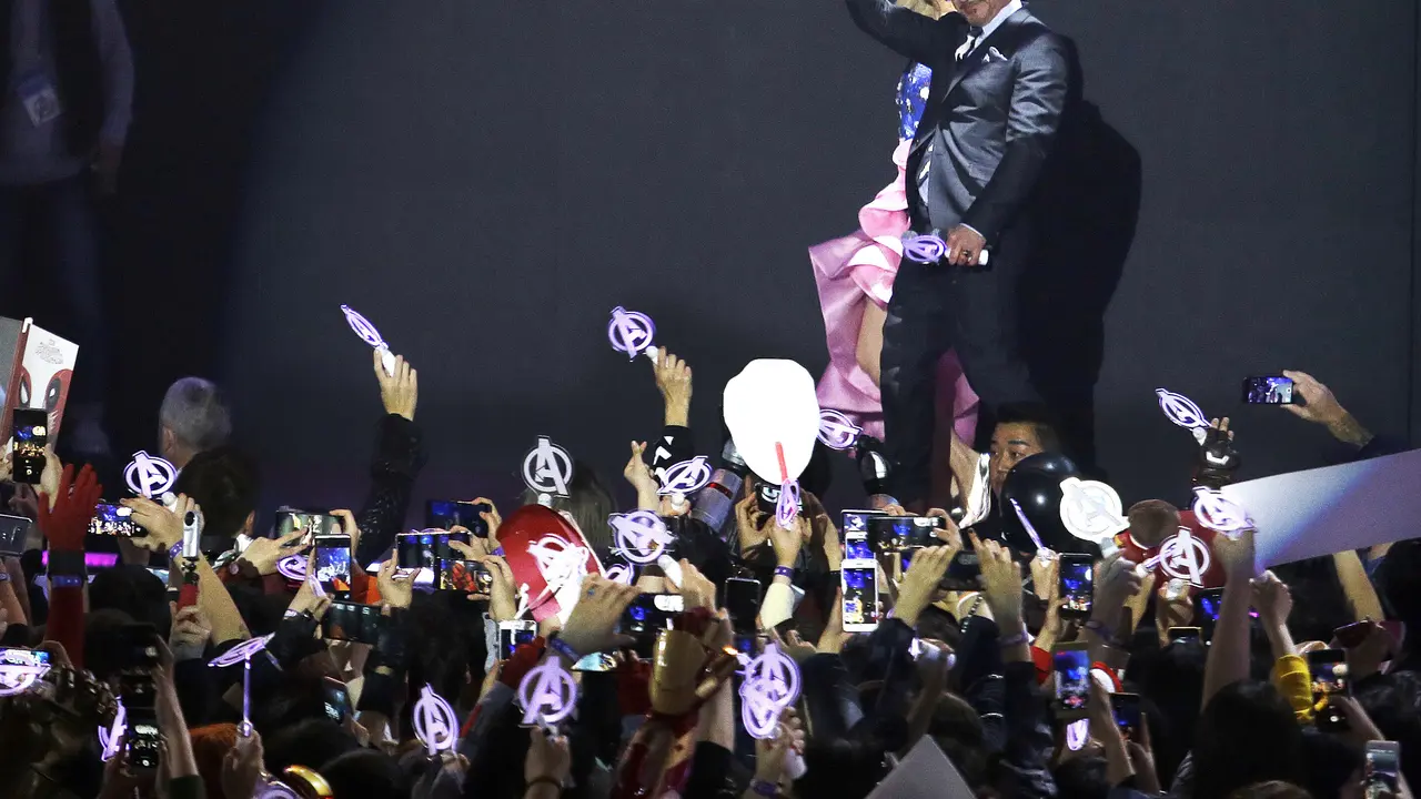 Acara jumpa penggemar Avengers: Endgame di Seoul, Korea Selatan (AP Photo/Ahn Young-joon)
