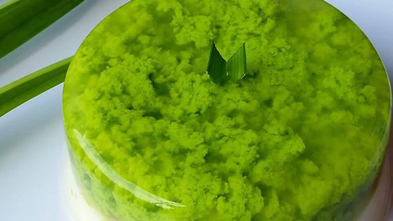 Puding lumut pandan/copyright ResepKoki.com