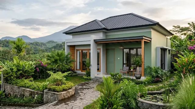 Kombinasi Warna Cat Rumah Abu-Abu Muda yang Elegan/AI Generated