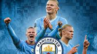 Ilustrasi Erling Haaland di Manchester City. (Bola.com/AFP/Gemini)