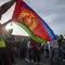 Ilustrasi bendera Eritrea. (David McNew/Getty Images/AFP)