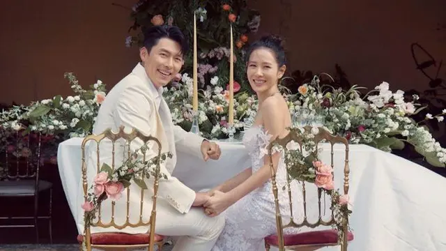 Foto pernikahan Hyun Bin dan Son Ye Jin. (Foto: Isntagram Stories yejinhand)