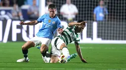 Man City kalah dengan skor 3-4 dari klub racikan pelatih Brendan Rodgers. (GRANT HALVERSON / GETTY IMAGES NORTH AMERICA / Getty Images via AFP)