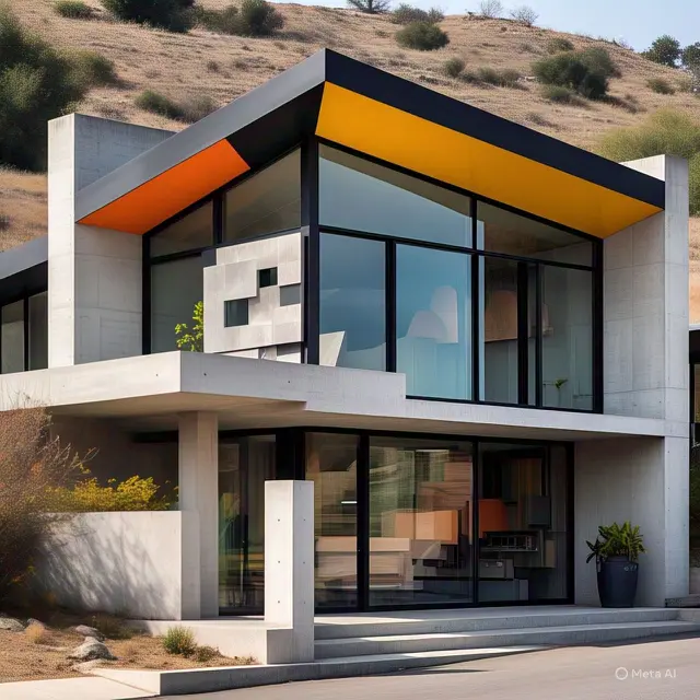 Rumah 2 Lantai Keren dengan Konsep Modern Geometric