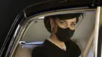 Kate Middletone, Duchess of Cambridge berada di dalam mobil saat menghadiri acara pemakaman Pangeran Philip di kastil Windsor, Inggris (17/4/2021). Pangeran Philip meninggal 9 April pada usia 99 tahun setelah 73 tahun menikah dengan Ratu Inggris Elizabeth II. (Chris Jackson/Pool via AP)