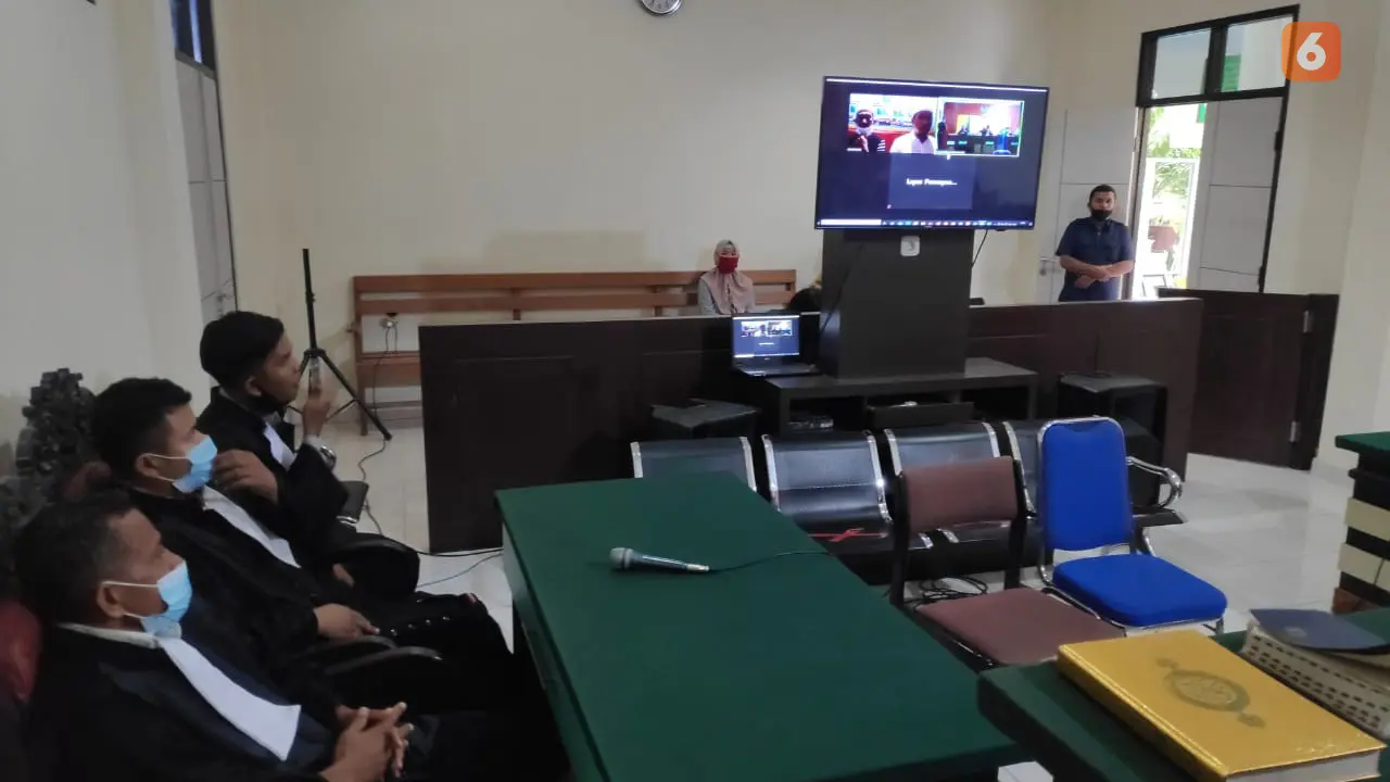 sidang virtual di PN Palu terhadap pengedar sabu