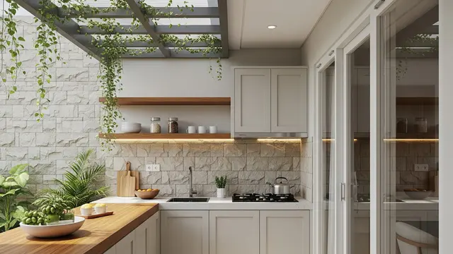 Dapur Semi-Terbuka dengan Cahaya Alami