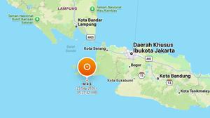 Gempa M 4,6 Guncang Sumur Banten Pagi Ini