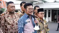 Menteri Pertanian Syahrul Yasin Limpo (Mentan SYL) saat mendampingi Wapres Maruf Amin dalam pengukuhan pengurus Gabungan Pengusaha Kelapa Sawit Indonesia (Gapki) di Istana Wakil Presiden, Jakarta.
