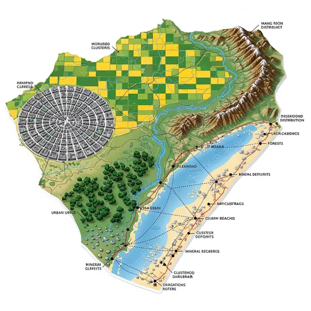Konsep Pola dalam Geografi (AI Generated)