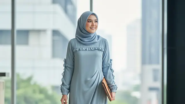 Gamis untuk Kerja yang Praktis dan Resmi (Image by Gemini AI)