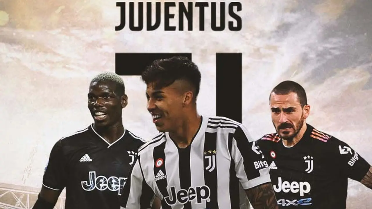 Juventus - Kaio Jorge Dikelilingi Paul Pogba dan Leonardo Bonucci