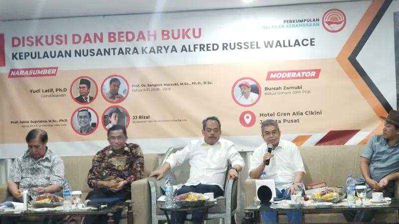 Dewan Pimpinan Pusat Perkumpulan Gerakan Kebangsaan (DPP PGK) menggelar diskusi dan bedah buku karya Alfred Russel Wallace,