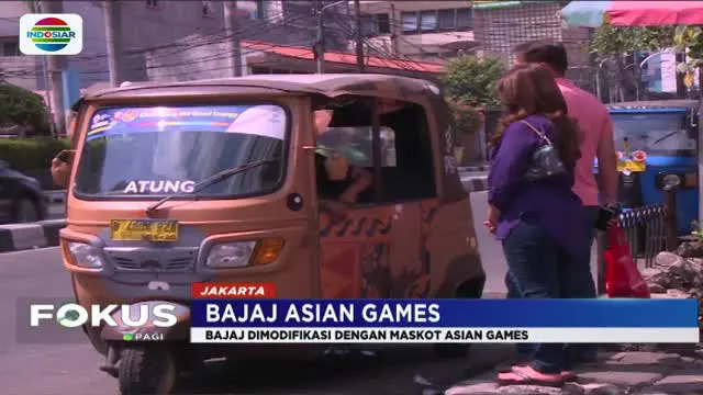 Maskot Asian Games 2018 Hiasi Bajaj di Ibu Kota