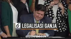 Gubernur Illinois, Amerika Serikat mengesahkan aturan penggunaan ganja. Di sini ganja bisa dikonsumsi untuk kegiatan rekreasi.