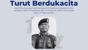 BKN Beri Kenaikan Pangkat Anumerta ke Petugas Damkar Gugur di Kramat Jati