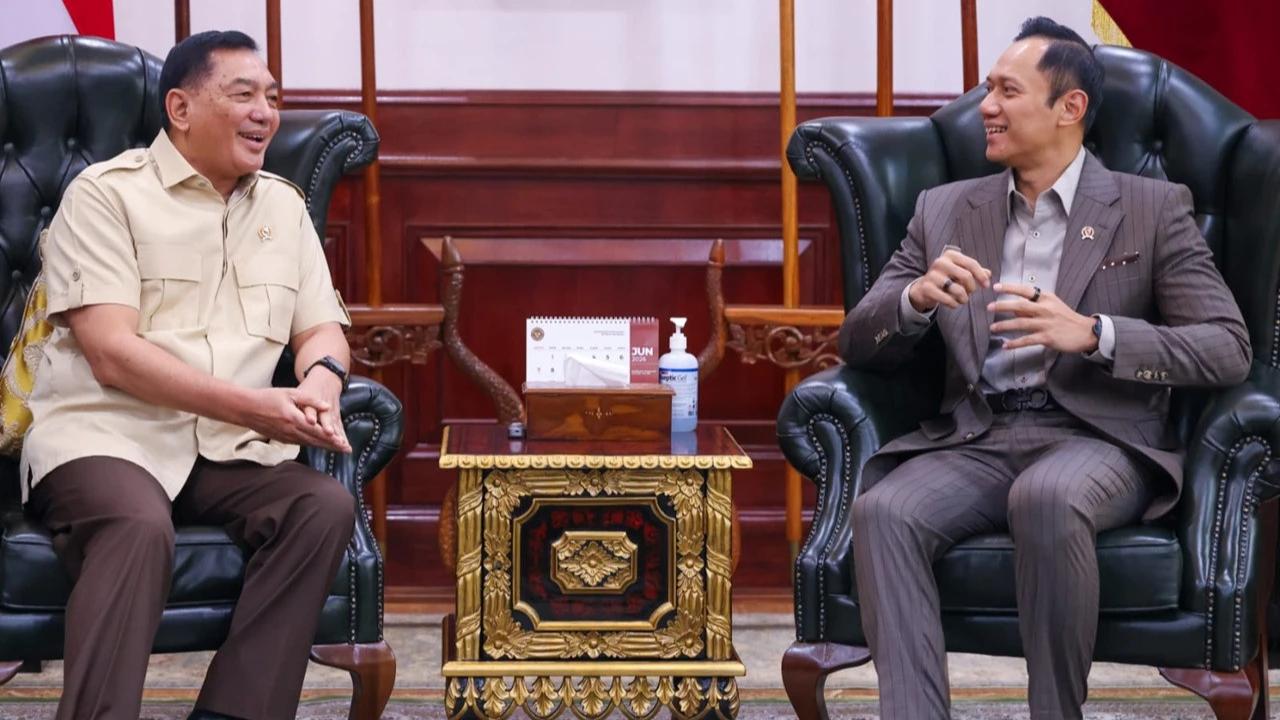 Perkuat Sinergi Infrastruktur dan Pertahanan, Menko AHY dan Menhan Sjafrie Bahas Pengamanan Wilayah Udara